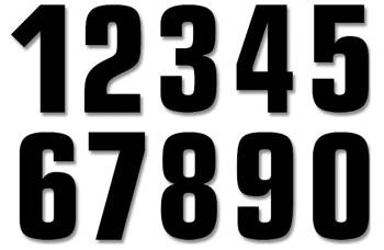 BLACKBIRD Zahlenaufkleber 2