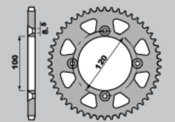 JT Hinteres Ritzel Stahl [47 Zähne] YAMAHA YZ 18-21