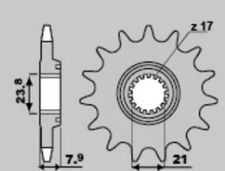 Sunstar Vorderes Kettenrad aus Stahl HONDA CRF 250R 18-23 [13]