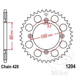 Stahl Kettenrad Hinten JT JTR1204.50 ilość zębów 50Z