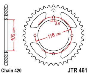 JT Hinteres Ritzel Stahl [48 Zähne] KAWASAKI KX 80/85 86-17