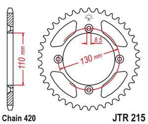 JT Hinteres Ritzel Aluminium [50 Zähne] HONDA CR 80/85 Farbe schwarz