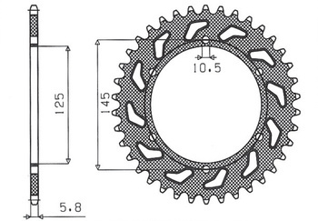 Sunstar Kettenrad aus Stahl YAMAHA XTZ 750 89-98 [46]