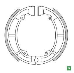 Bremsbacken Kawasaki KDX 175 80-82 / KE 125/175 76-85 / KL 250 80-84 / KLX 250 79-80 / KX 125 74-80  Newfren