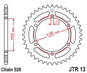 JT Hinteres Ritzel Stahl [44 Zähne] HONDA CBR 600F 99-00