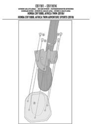 KAPPA SEITLICHE FUSSRAUMVERLÄNGERUNG HONDA CRF 1000L AFRICA TWIN (18-19), CRF 1000L AFRICA TWIN ADVENTURE SPORTS (18-19)