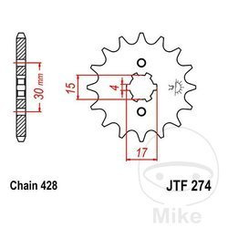 Ritzel vorne JT JTF274.15 (15Z)