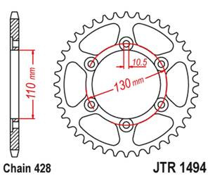 JT Hinteres Ritzel Stahl [56 Zähne] KAWASAKI NINJA 125/Z 125 19