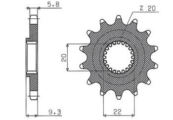 Sunstar Vorderes Kettenrad aus Stahl KAWASAKI KXF 250 06-17 [13]