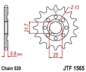 JT Vorderes Ritzel [13 Zähne] KAWASAKI KXF 450 06-20 KLX 450 08-20