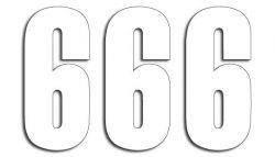 BLACKBIRD Zahlenaufkleber 6