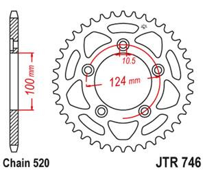 JT Hinteres Ritzel Stahl [43 Zähne] DUCATI PANIGALE 899 14-15 / SCRAMBLER 800 15-18