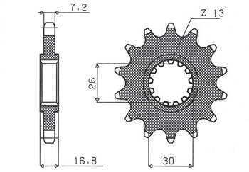 Sunstar Vorderes Kettenrad aus Stahl HONDA CBR 600F 99-12 / CBR 650F 14-16 [15]