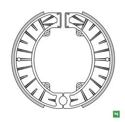 Bremsbacken KTM MX 250 82 / KTM GS 175 77-82  Newfren