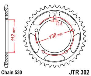 JT Hinteres Ritzel Stahl [43 Zähne] HONDA CBR 600F 91-96 / CBF 1000 06-10 Farbe schwarz