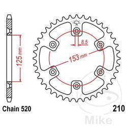 Stahl Kettenrad Hinten JT JTR210.44 ilość zębów 44Z