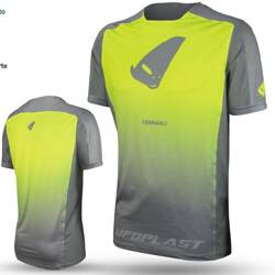 UFO Terrain SV1 Kurzarm-Radtrikot grau, gelb, fluoreszierend
