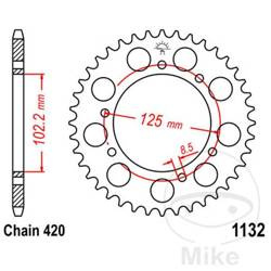 Stahl Kettenrad Hinten JT JTR1132.48 ilość zębów 48Z