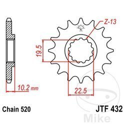 Ritzel vorne JT JTF432.11 (11Z)