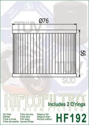 HIFLO ÖLFILTER HF 192 TRIUMPH (OEM 121-00-31-T0-301)