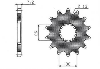 Sunstar Vorderes Kettenrad aus Stahl TRIUMPH 800/865 BONEVILLE 03-12 [18]