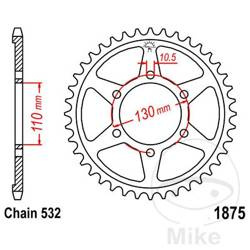 Stahl Kettenrad Hinten JT JTR1875.48 ilość zębów 48Z