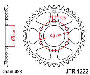 JT Hinteres Ritzel [48 Zähne] HONDA CB 125R 18-21
