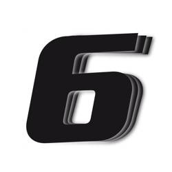 BLACKBIRD Zahlenaufkleber 6