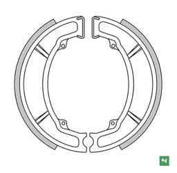 Bremsbacken Yamaha BELUGA 125 85-95 / DT 125 74-87 / DT 175 74-00 / RD 125 75-87 / SR 125 82-91 / TT 350 85-89 / TT 600 83-92 / TZR 125 87-89 / XT 125 76-83 / XT 350 85-90 / XV 250 89-94 / YZ 100/125/250/490 76-84 Newfren