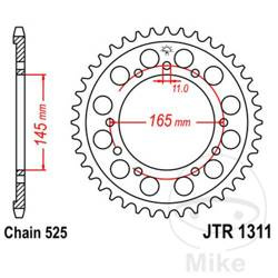 Stahl Kettenrad Hinten JT JTR1311.44 ilość zębów 44Z