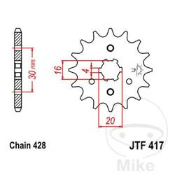Ritzel vorne JT JTF417.16 (16Z)