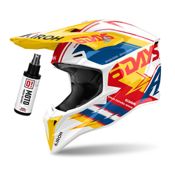 Airoh Wraaap Reloaded Helm weiß, schwarz, rot / glänzend