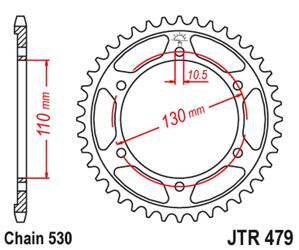 JT Hinteres Ritzel Stahl [45 Zähne] YAMAHA R1 04-08 / FZ 1 06-14 / R6B 06-15 Farbe schwarz
