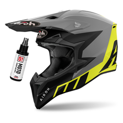 Airoh Wraaap Reloaded Helm grau, schwarz, gelb / matt