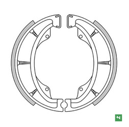 Bremsbacken Kawasaki KLR 600 84-94 / KX 500/250 82-86 / KX 125 74-80 / KH 125 82-98 / BN 125 ELIMINATOR 00-07 / AR 125 82-94 / Suzuki EN 125 05-09 / GN 125 82-05 / GN 250 85-97 / GZ 125 98-11 / RM 500 83-86 / VL 125 0 Newfren
