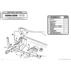 KAPPA Mittelgepäckträger Honda CB 500 (97-05), CB 500S (00-05)