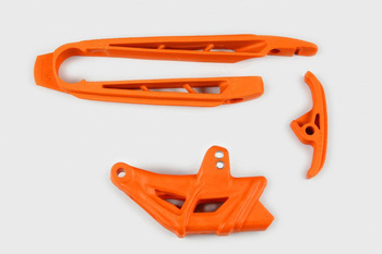 UFO Complete Slide + Chain Guide KTM SX 125/250, XS-F 250/450 '07-10, SX 144/150, EXC 125/200/250/300, EXC-F 450 '08-10,
