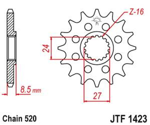 Ritzel vorne JT JTF1423.17 (17Z)