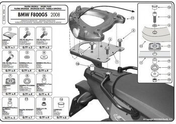 KAPPA Mittelgepäckträger BMW F 650GS / F 800GS (08-11) mit Monokey-Platte