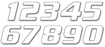 BLACKBIRD Zahlenaufkleber 6