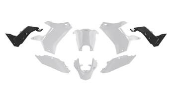 Kompletter Satz Plastikteile [ohne vorderen Kotflügel] T7 REVOLUTION Yamaha TENERE 700 '19-'24 weiß/schwarz Farbe Racetech