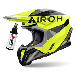 Airoh Twist 3 King Helm grau, schwarz, gelb / glänzend