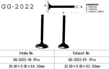 Vesrah Einlassventil YAMAHA YFM 125 GRIZZLY 04-15 / RAPTOR 125 11-15 / XC 125 RIVA 96-01