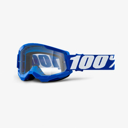 100 Percent STRATA 2 Schwimmbrille, blau, transparentes Glas, Saison 2023