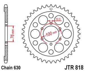 JT Hinteres Ritzel Stahl [40 Zähne] SUZUKI GS 750 80-81