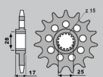 Sunstar Vorderes Kettenrad aus Stahl DUCATI PANIGALE 1199/1299 12-16 [15]