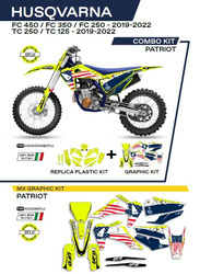 UFO Kunststoffsatz + Furnier HUSQVARNA TC 125/250 19-22 / FC 250/350/450 19-22