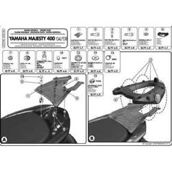 KAPPA Mittelgepäckträger YAMAHA MAJESTY 400 (04-14) mit Monokey-Platte