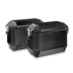 KAPPA SIDE CASES 36L MONOKEY KMS K'MISSION ALUMINIUM BLACK LINE (PAIR = 2 PCS) + EXTRA LOCK