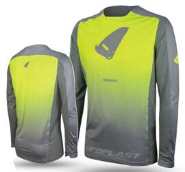 UFO Terrain LV1 Langarm-Radtrikot grau, gelb, fluo